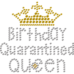 Birthday Queen & Quarantine Rhinestone Heat Design for Mask